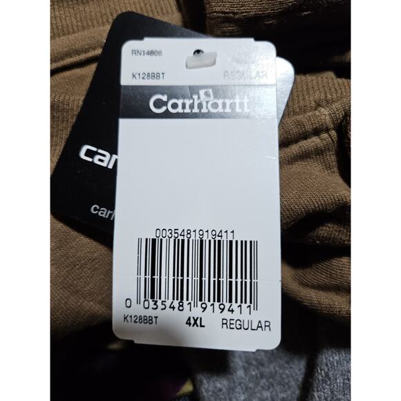 NWT Carhartt Men’s Long Sleeve T-Shirt Loose Fit Brown 4X - Picture 5 of 5